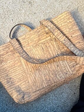 Natural Cork Tote Bag with Shoulder Strap